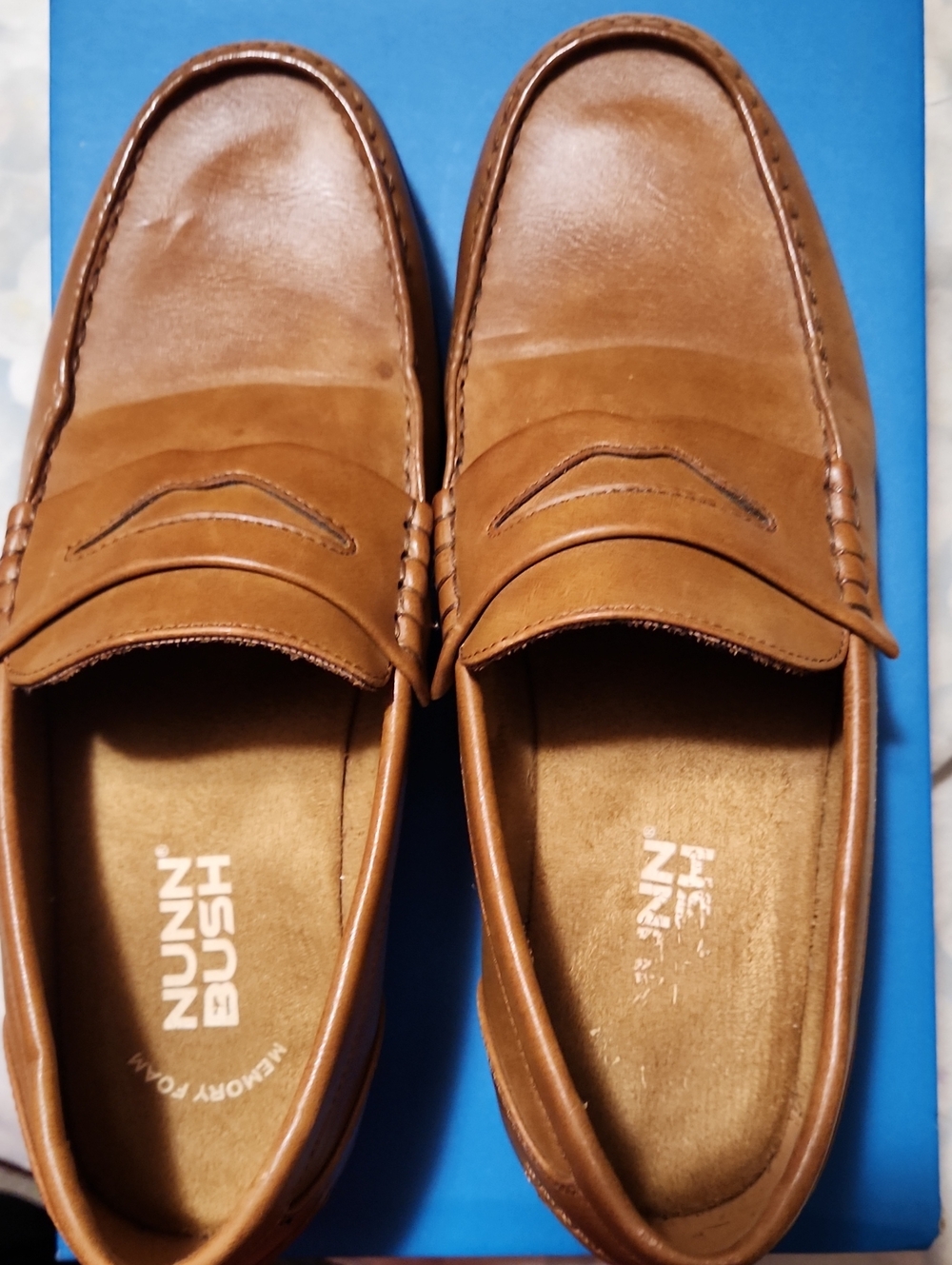 Nunn Bush Men's Tan Leather Penny Loafers